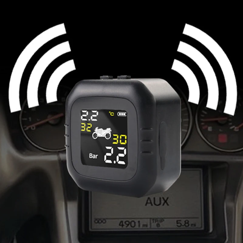 M6 МОТОЦИКЛ TPMS беспроводной шин давление мониторинга системы ЖК дисплей сигнализации внутренний или внешний Th/Wi сенсор