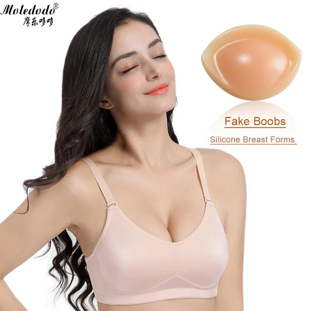 Buy Design Silicone Breast Form Bra Lace Fake Boobs Bra for