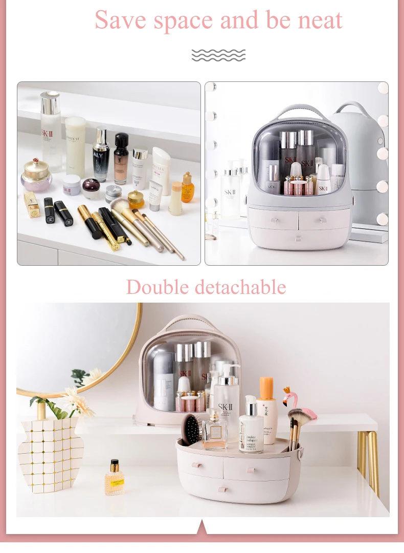 Makeup Case Jewelry Cosmetic Storage Drawer Save Space Large Desktop Beauty Makeup Organizer Skin Care Storage Drawer Makeup Organizers for women