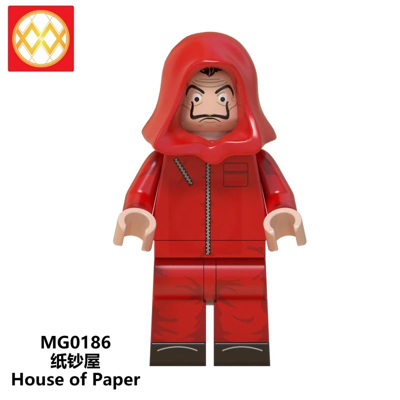 

MG0186 House Of Paper Character The Walking Dead Doctor Who Blocks Strange Things Freddie Building Blocks Toys For Children
