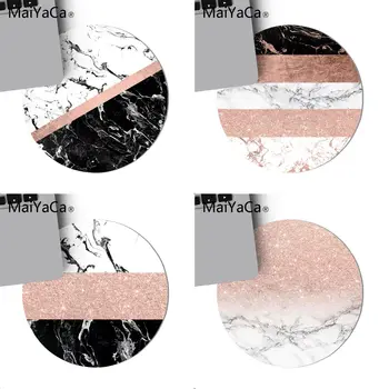 

MaiYaCa Black White Marble Rose Gold Color Block Stripes Mouse Mat Pad gaming Mouse pad Laptop Notebook gamer desk pad