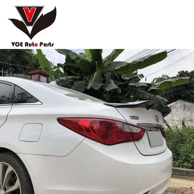 Sonata 8th R-style углеродное волокно/FRP спортивный багажник заднее крыло спойлер автомобиля-Стайлинг для hyundai Sonata 2011