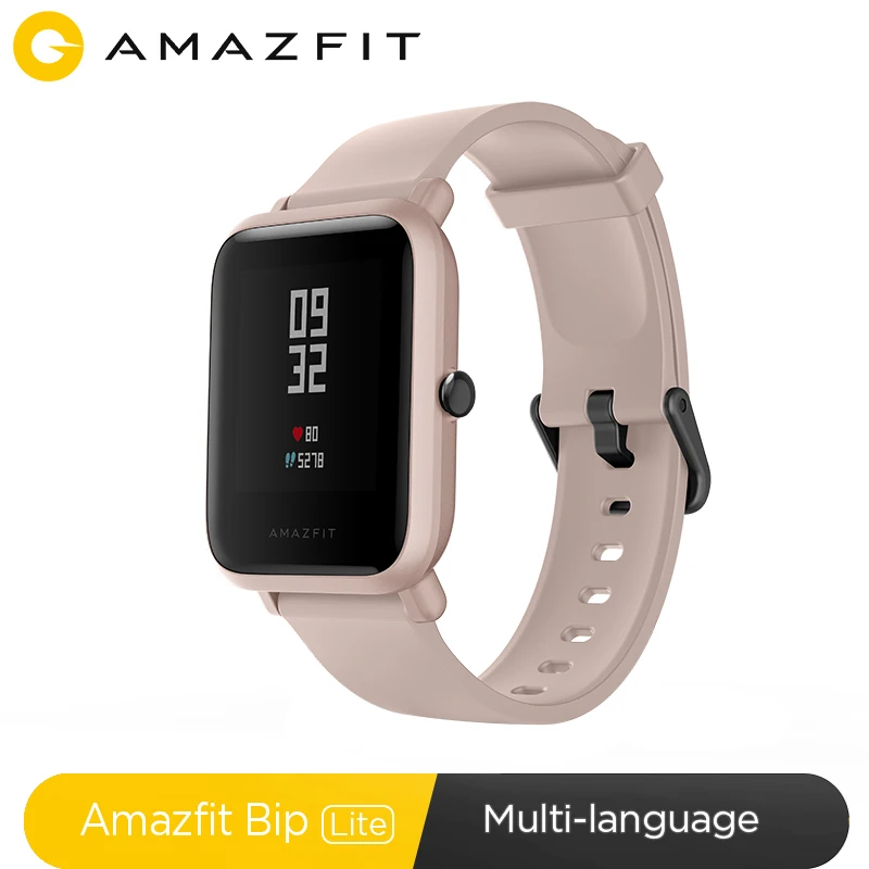 Online Reloj inteligente Amazfit Bip Lite versión Global batería de 45 días de duración 3 Atm resistente al agua reloj inteligente para Xiaomi Android IOS nuevo 2019