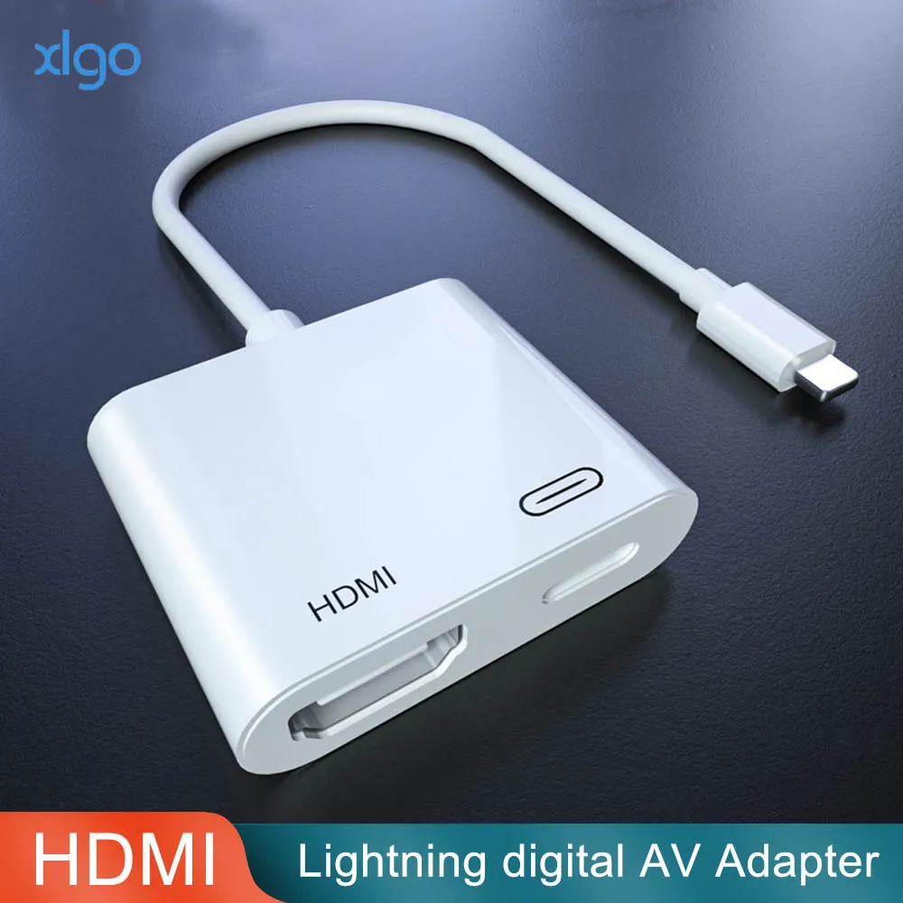 10X HDMI адаптеры для Lightning в цифровой av-конвертер 4K Кабельный разъем до 1080P HD для iPhone X/11/8 P/6 S/7 P/iPad Air/iPod