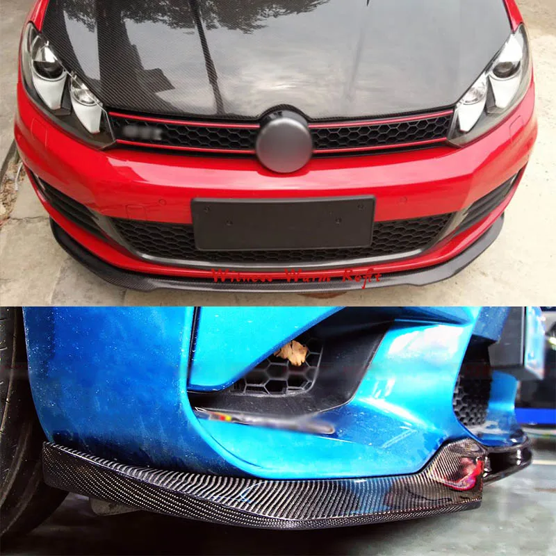 Углеродное волокно/FRP передний бампер спойлер сплиттеры для Volkswagen VW Golf 6 VI MK6 GTI 2009 2010 2011 2012 2013