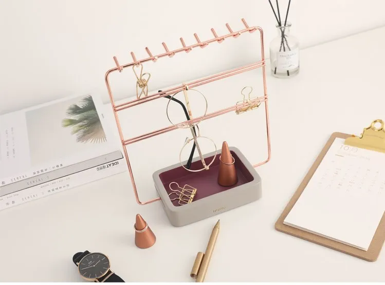 Серьги, подвеска, железная настольная стойка для ювелирных изделий, кольцо, скандинавские ins, креативное домашнее ожерелье, стойка для хранения ювелирных изделий