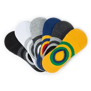 

Men Invisible Socks Male Shallow Mouth Socks Spring Summer Fashion Casual Classic Non-slip Silicone Boat Sock 6 Pairs/lot