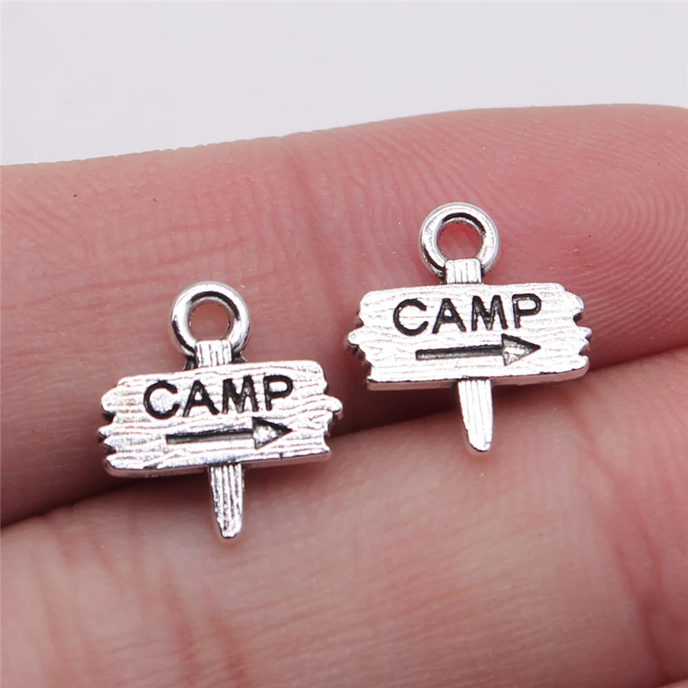 WYSIWYG 10pcs Camp Знаки Подвески Кулон Diy Металлические ювелирные изделия античное