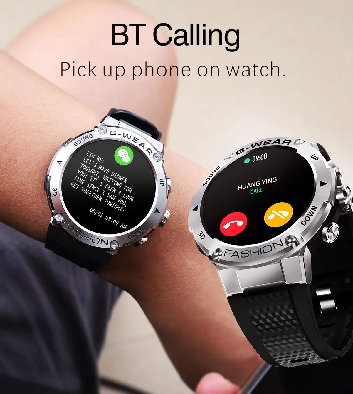 Sports Smart Watch Men BT Phone Call Customize Watch Faces Music Fitness Tracker Super Long Standby Smartwatch Android IOS K28H