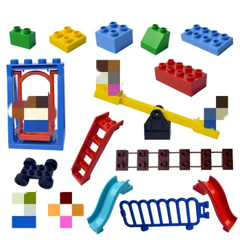 

Blocks Accessory Parts Sliding Ladder Swing Figures Bricks Big Particles DIY Building Brick Toy Compatible All Brands Big block