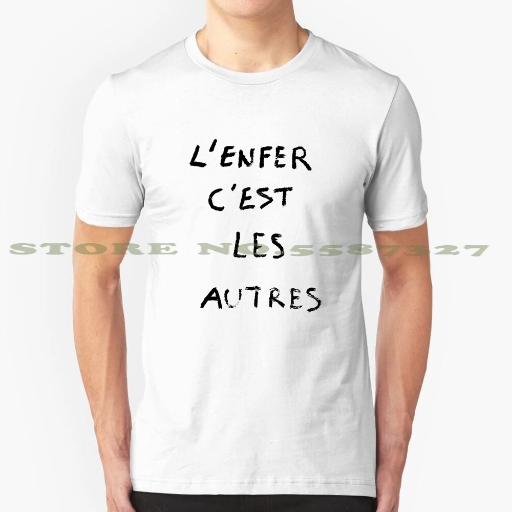 L Enfer C Est Les Autres Summer Funny T Shirt For Men Women Jean Paul Sartre France Philosophy Literature Culture Introvert T Shirts Aliexpress