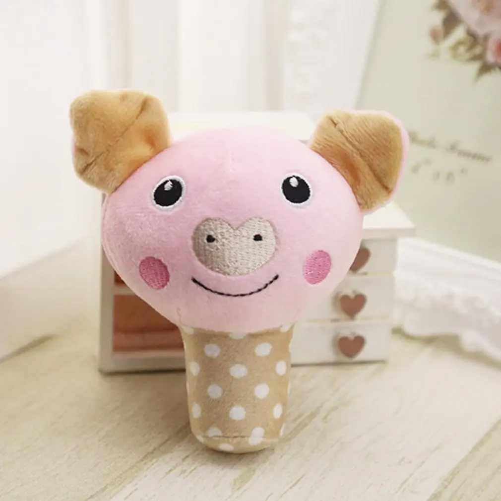 

Durable Pets Plush Sound Squeaky Toy Cute Animal Shape Stuffed Training Chewing Toys Children Vocal Animal PlaythingPink Pig