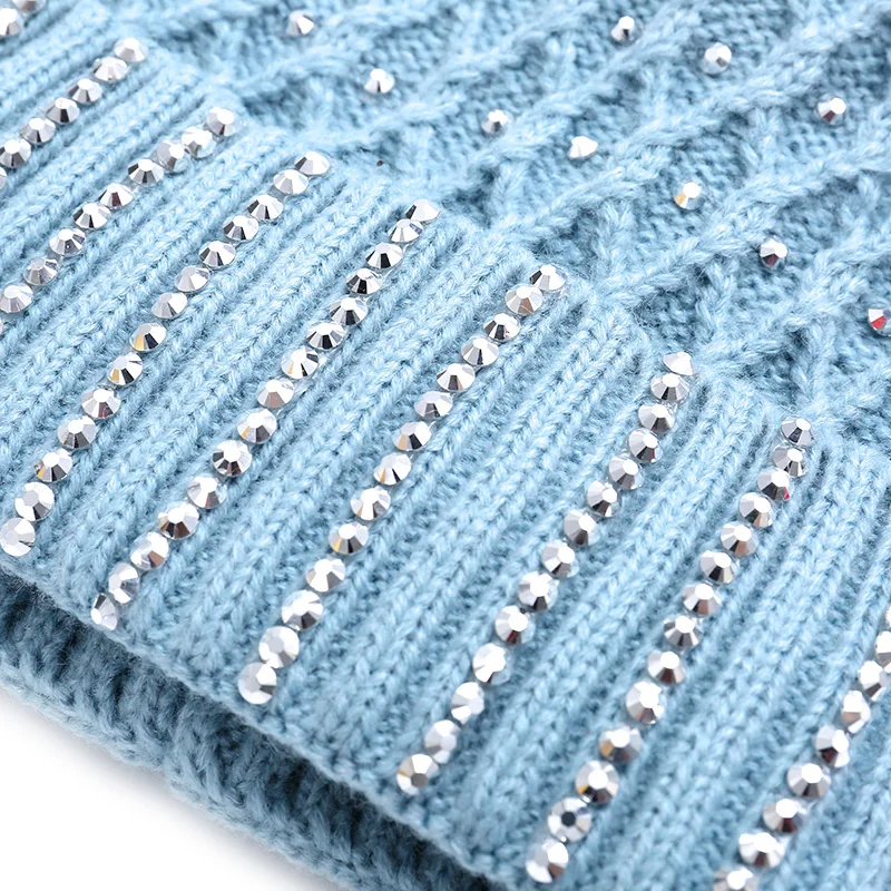 Women's New Winter Hat Cotton Knit Fashion Winter Warm Adjustable Hood Soft Pompom Unisex Hat Solid Color Knit Hat
