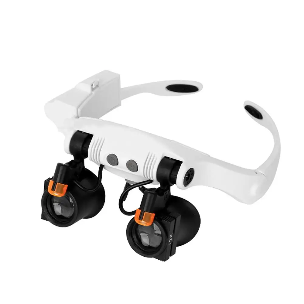 

Magnifying Glass With LED Lamp Head With Magnifying Glass Cold Light Warm Light Headwear Jewelry Watch Maintenance Measurement