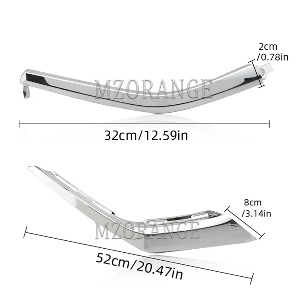 Car Front Bumper Chrome Trim Molding Strip for Mitsubishi Outlander Car Molding Fog Light Cover Panel Parts