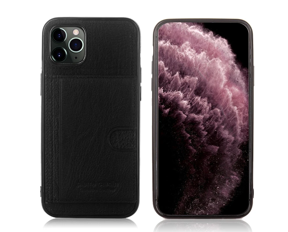 Чехол для телефона от известного бренда Pierre Cardin для Apple iPhone 11/Pro/Max, роскошный чехол из натуральной кожи с отделениями для карт, откидной Чехол