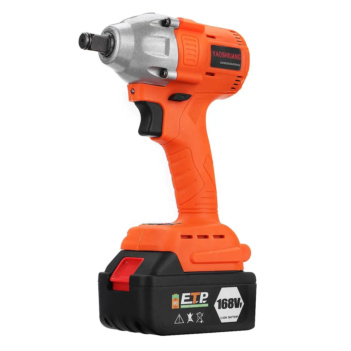 168VF 630NM 16800mAh 1/2'' Brushless Cordless Electric Impact Wrench Battery - Цвет: Оранжевый