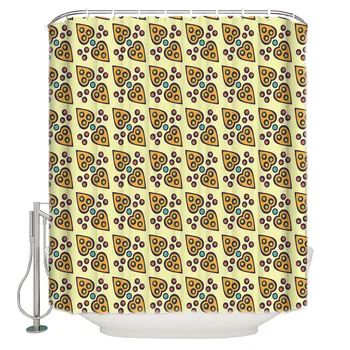 

Irregular Pattern Shower Curtain Waterproof Bathroom Curtain Polyester Bath Curtain Home Decor 12 Hooks