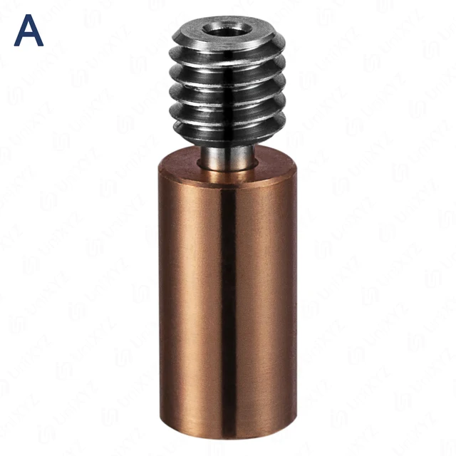 CR-6 SE V6 Volcano Hotend Bi-Metal Heatbreak Titanium Alloy+Plated Copper Bimetal Throats for Anycubic Creality 1.75mm Filament A