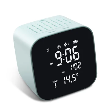 

Digital Alarm Clock Desktop USB Rechargeable Mini Aromatherapy Clock with Temperature Calendar Display HUG-Deals