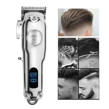 

Cordless Barber Hair c-lipper Professional Hair Trimmer for Men All Metal Electric Hair Cu-tter Gold Machine Haircut Charging