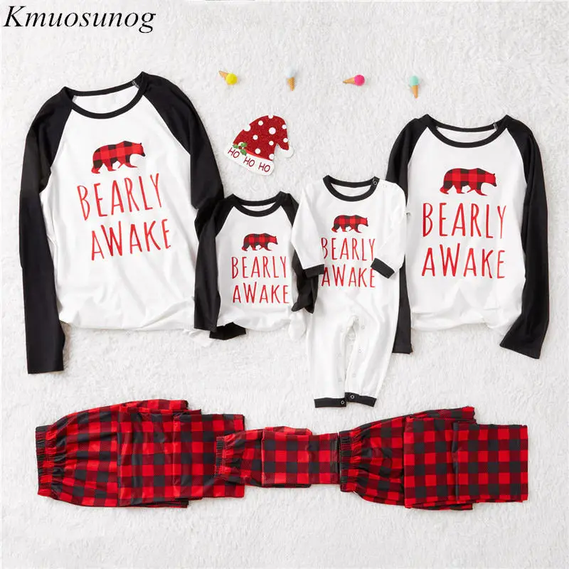  Family Matching Christmas Pajamas Set Xmas Women Man Baby Kids Hooded Sleepwear Nightwear Fashion N