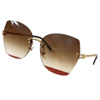 

Vintage Square Sun Glasses For Women Rimless Sunglasses Female UV400 Oculos De Sol