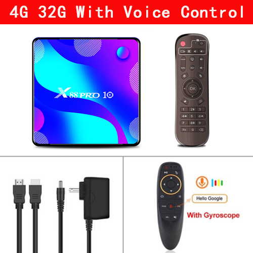X88 PRO 10 Smart TV Box Android 11.0 4GB 64GB Rockchip RK3318 5G Wifi 4K Google Player Store Youtube Set Top Box
