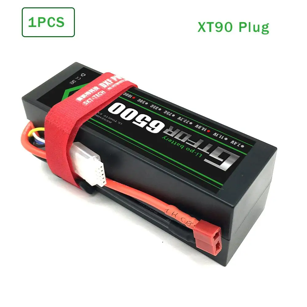1PCS4S6500hardXT90 GTFDR Батарея Lipo 2S 4S 7,4 V 14,8 V 5200 7000mah 6500 45C 60C 100C MAX 200C Жесткий Чехол для 1:8 1:10 RC багги Truggy автомобиля - Цвет: 1PCS4S6500hardXT90
