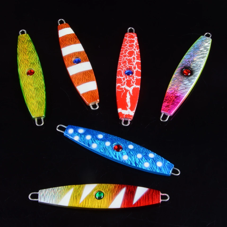 1pcs Artificial Bait 10cm 51g Lead Jig Wobbler Deep Sea Fishing Metal Micro Jig Slow Jigging Hard Bait Spoon Metal Lures Fishing
