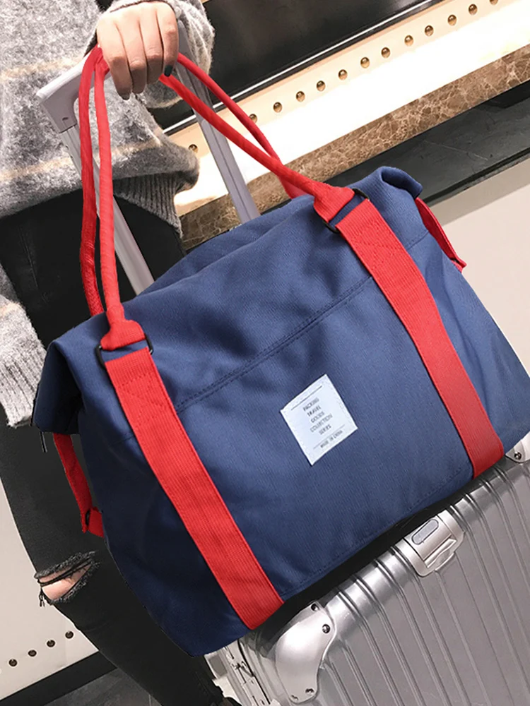 Large-Capacity Travel Bag Male And Travel Shoulder Bag,Blue
