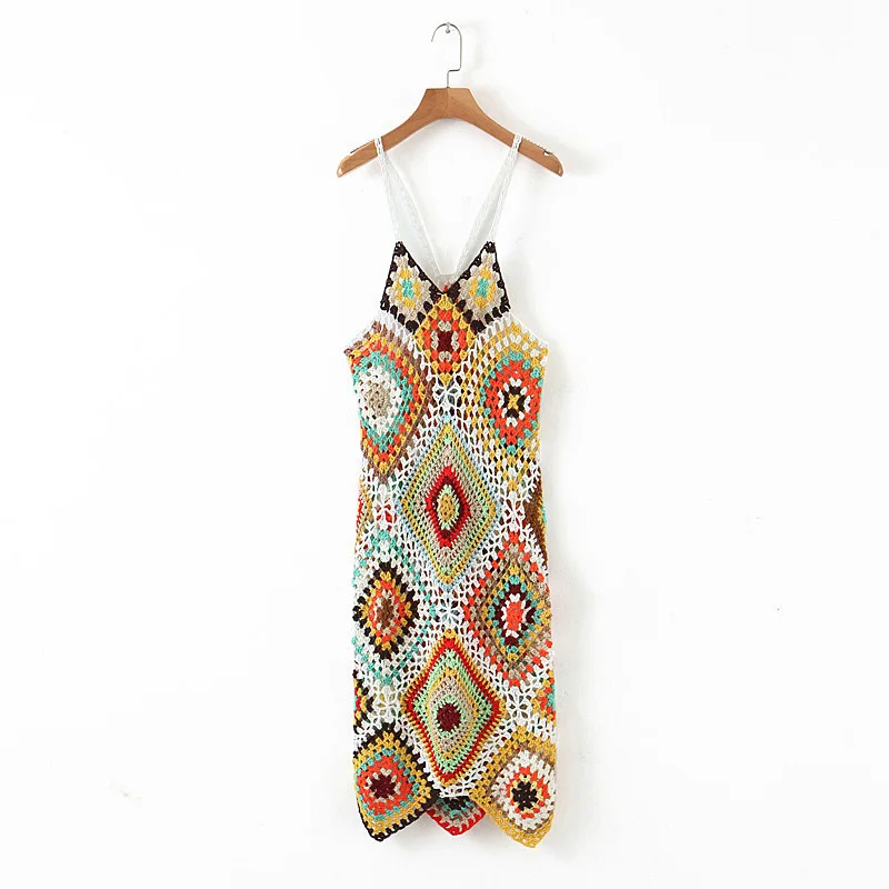Новинка 2020 богемное ажурное платье в этническом стиле ретро пляжное ручной