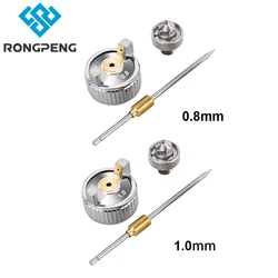 RONGPENG – buse de pistolet de peinture HVLP, Kit de capuchon d'aiguille, outil pneumatique pour aérographe R805, 0.8mm 1.0mm 