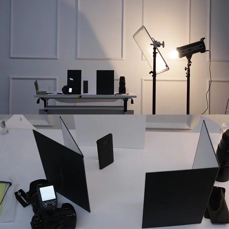 Réflecteur Photo 3-en-1 Pliable - Blanc, Noir, Argenté - Format A3, Idéal Pour Photos De Nourriture & Objets - 9