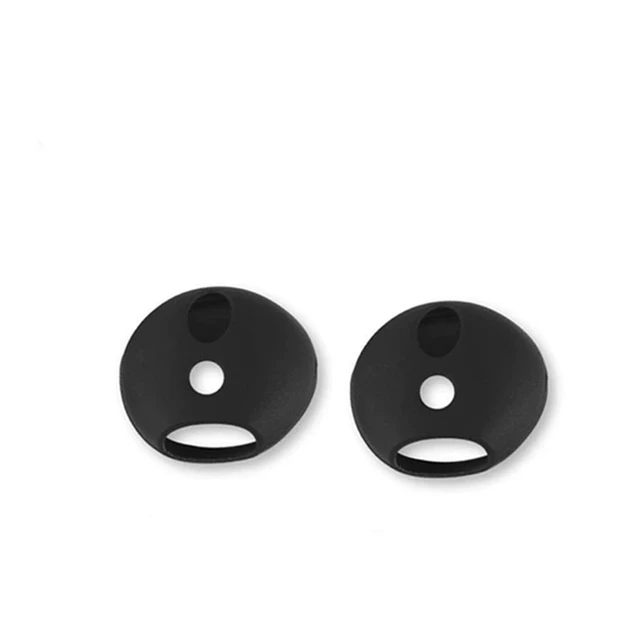 For Apple airpods anti-lost silicone sleeve wireless Bluetooth headset case ultra-thin non-slip ear caps for air pods earphone black