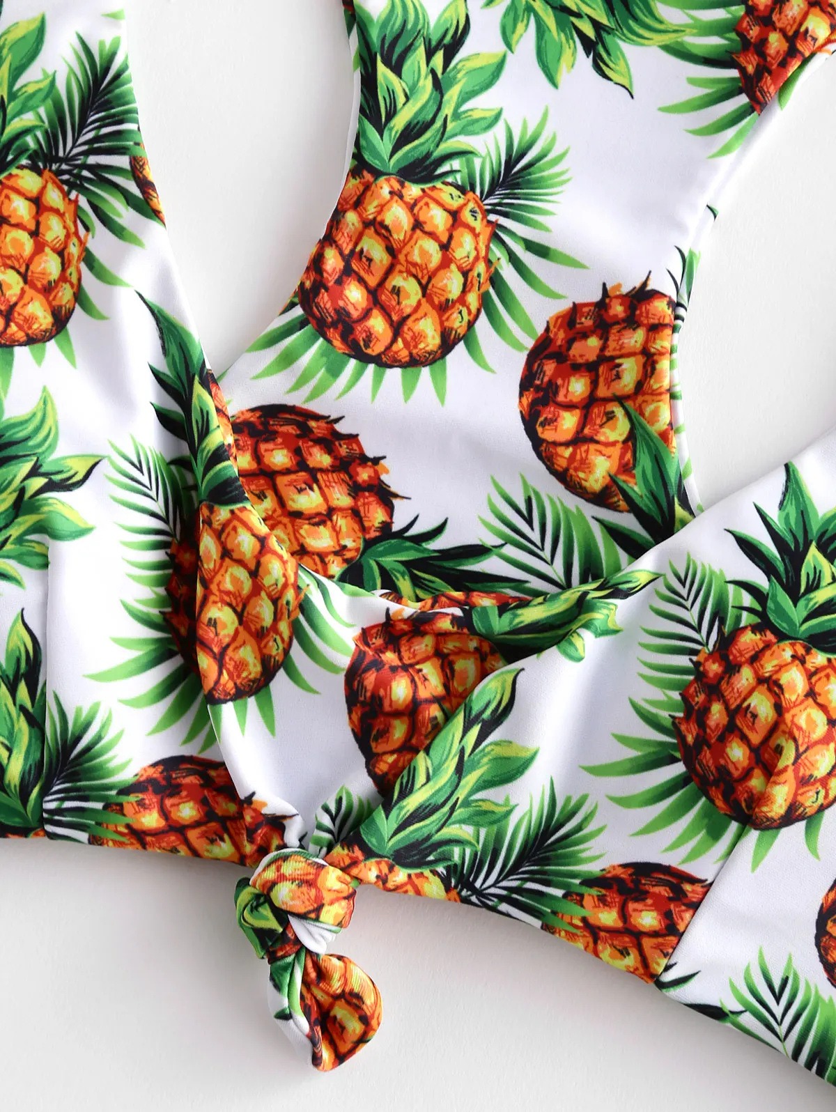 ZAFUL Women Reversible Pineapple Print Racerback Bikini Swimwear Scoop Neck Tropical Bikini Sets Solid Color Two Pieces Swimsuit ZAFUL Women Reversible Pineapple Print Racerback Bikini Swimwear Scoop Neck Tropical Bikini Sets Solid Color Two Pieces Swimsuit