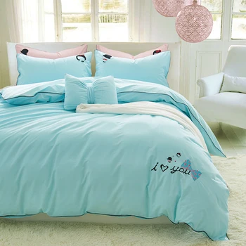 

On-bed four-piece pure cotton full-cotton quilt cover, and the bed cover of the bed is lovely.