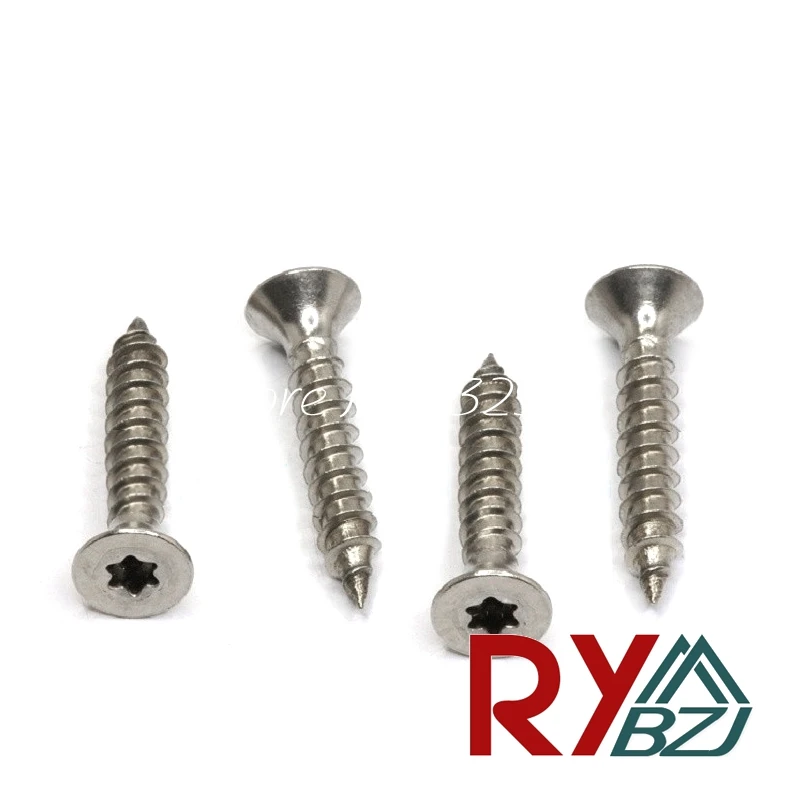 SUS304 с плоской головкой саморез torx Винт ST2.9 ST3.9 ST4.8 * L 100 шт./лот Нержавеющая сталь Torx Винт Тип "звезда" безопасности головкой