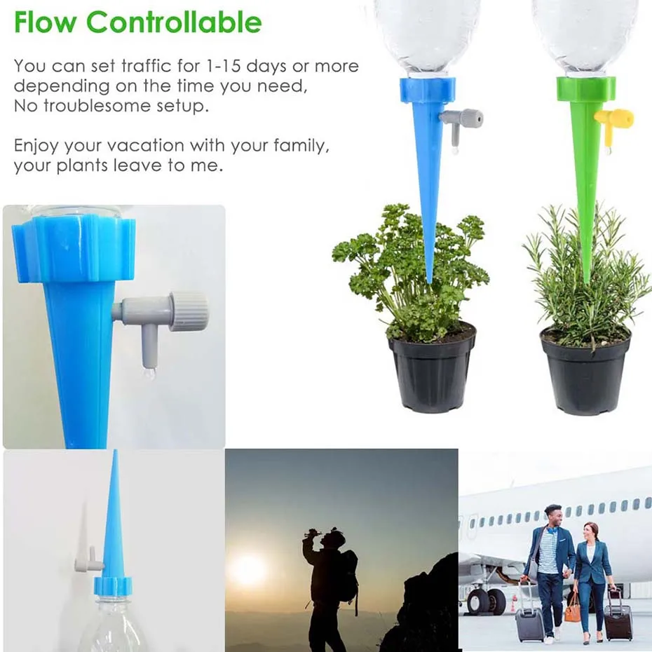 12 Pcs Plant Watering Spike Irrigation System Drip Automatic Watering For Flowers Dripper Garden Household Tools