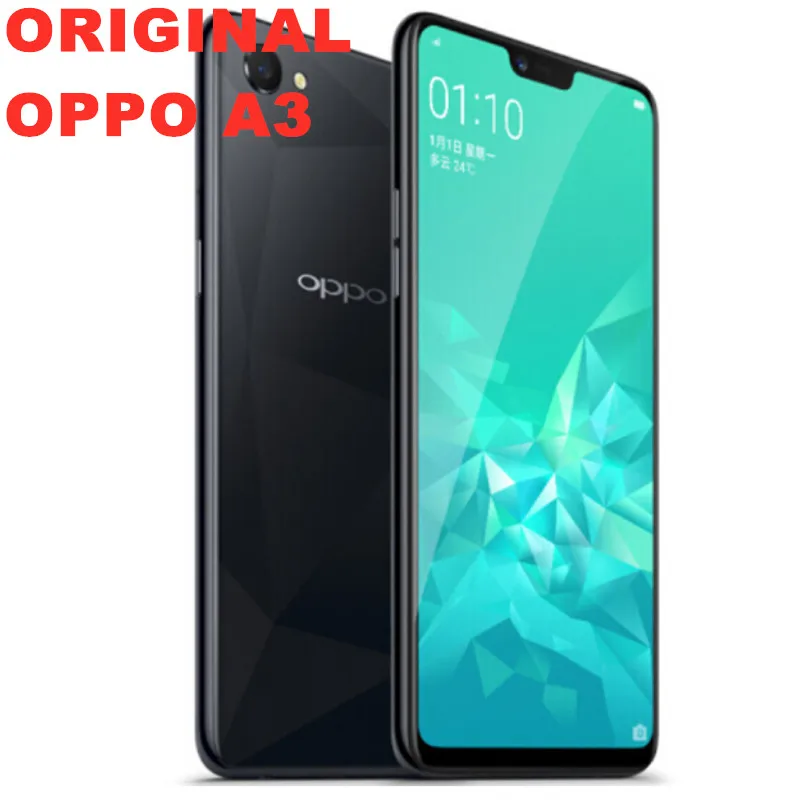Stock Original Oppo A3 4G LTE smart Phone Android 8.1 MTK6771 Octa Core 6.2" IPS 2280x1080 4GB RAM 128GB ROM 16.0MP Face ID