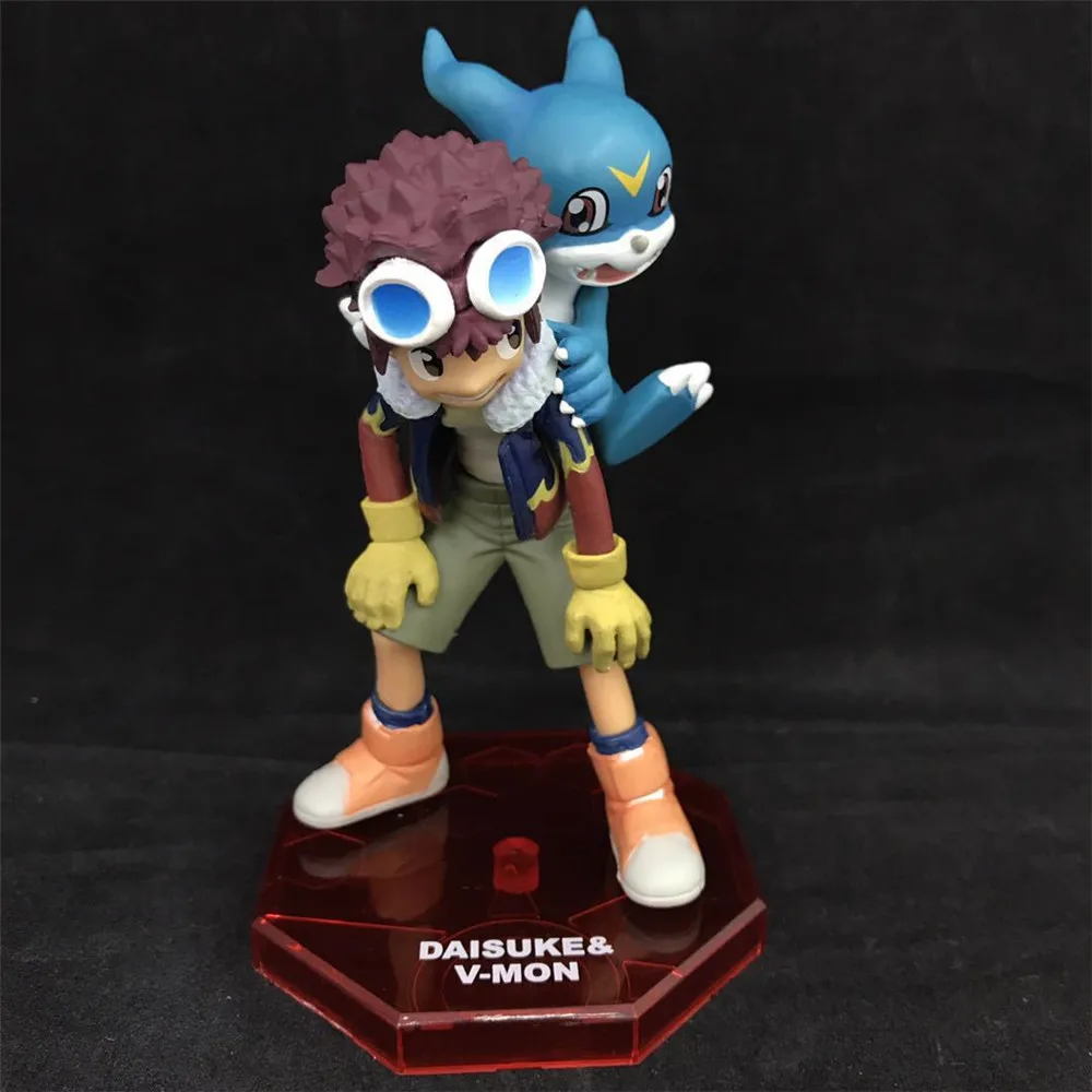 Anime Figures Digimon Adventure V-mon Motomiya Daisuke Davis Toys Set Model Action Figma Decor Home Doll Collectible Brinquedos