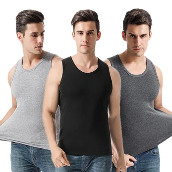 

Warm Vest For Man Comfortable With Velvet Large Size Keep Warm Underwear Men Vest Men's Winter Thermo Shaping Male Vest Winter