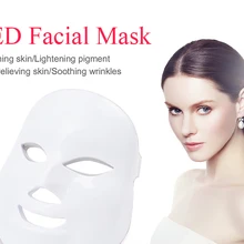 EMS микротоковая светодиодный маска для лица фотонотерапия светильник омоложение кожи акне для лица PDT тушь для ресниц светодиодный для лица 7 цветов Facl инструмент