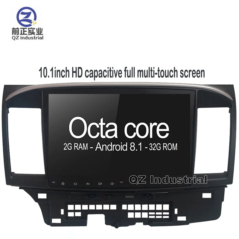 Cheap QZ industrial HD 10.1inch Android 8.1 T8 for Mitsubishi Lancer 2008-2015 car dvd player with GPS 3G 4G WIFI Radio Navi RDS Map 0