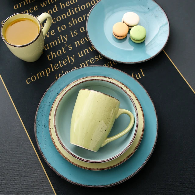 Vancasso Navia-Hs 16/32/48 Darabos Kő Edény Kerámia Étkészlet Vacsora Tányérral, Desszert Tányér, 800 Ml Tál, Bögre Asztalkészlet - Image 5