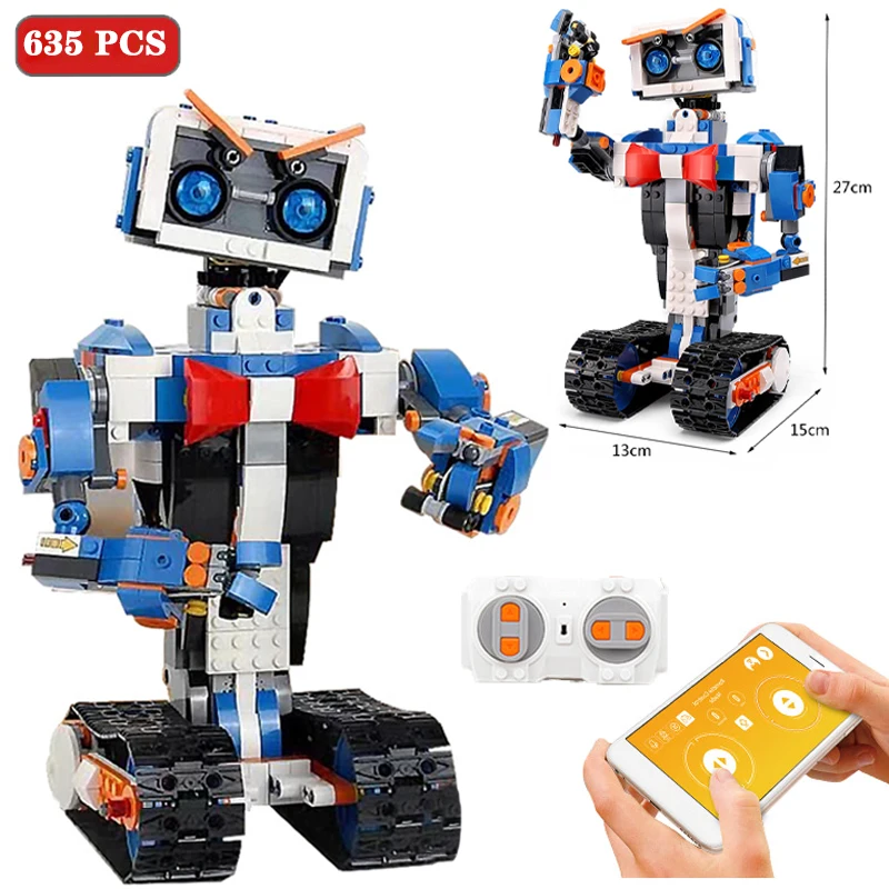 635 PCS Building Blocks New City High-tech Electric Remote Control Robot RC APP Assembling Smart Toy Model | Игрушки и хобби