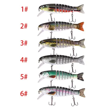 HOT DEAL ❤️ Fishing Lures 11cm 17g Sinking Wobblers 8 Segments Multi Jointed Swimbait Hard Bait Fishing Tackle For Bass Isca Crankbait 2020 - discount item 25% OFF Sports & Entertainment