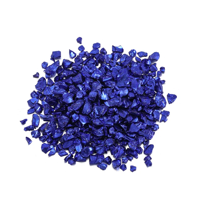 20/50g Glass Metal Crushed Stone Filler DIY Table Decoration Cake Fruit Coaster Filling Decorative Crystal For Epoxy Resin Mold Blue
