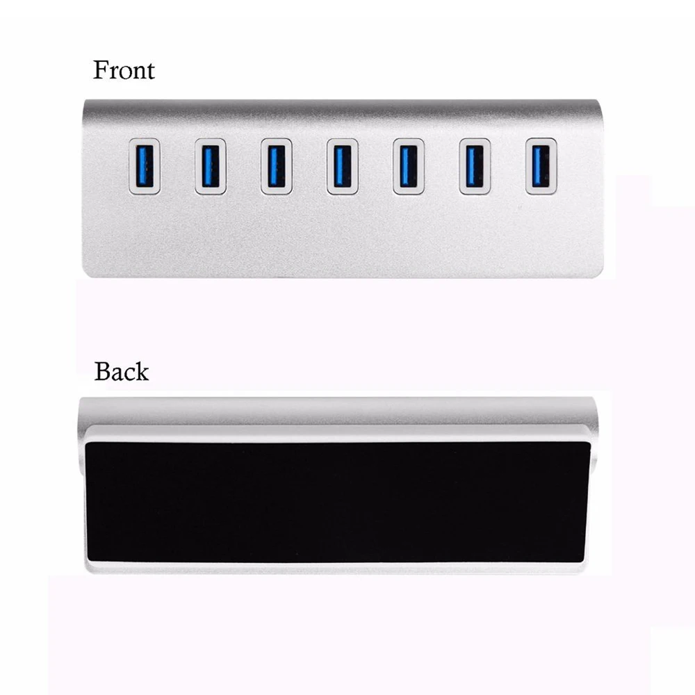 7 Алюминиевый порт USB 3,0 концентратор 5 Гбит/с высокоскоростной+ адаптер питания переменного тока для ПК ноутбук Mac iMac MacBook Pro