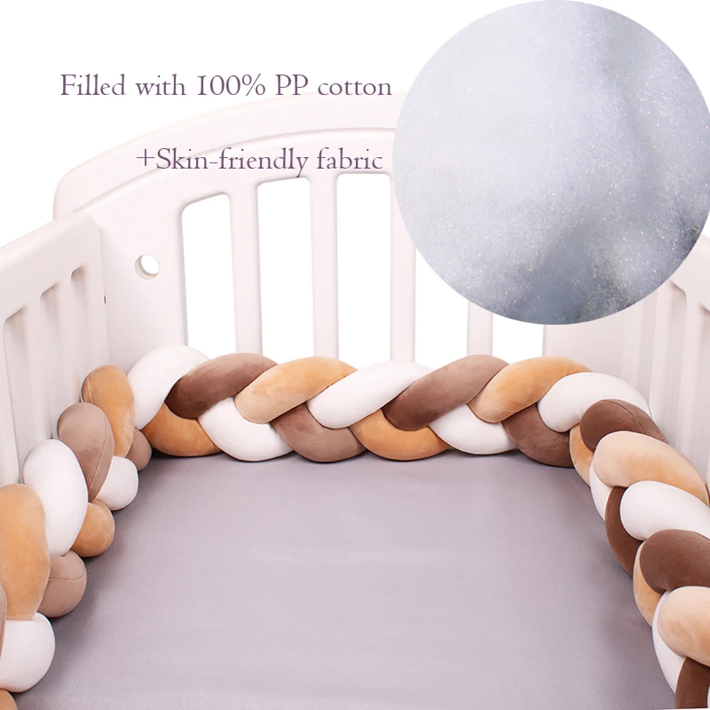 Paraurti per lettino Cuscino per culla per neonato Cuscino per nodo intrecciato Paraurti per culla Protezione per paraurti Decorazioni per la camera Tresse Tour De Lit Bebe 3M - immagine 2